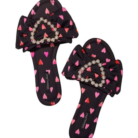 Victoria secret Satin Embellished sandal size Large NWT - Picture 2 of 8